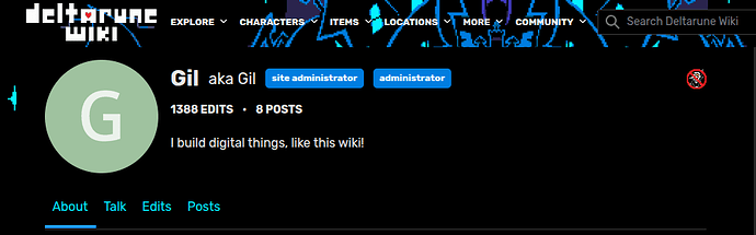 Image of Gil's profile with the Trivia Spam(ton) Hunter badge.
