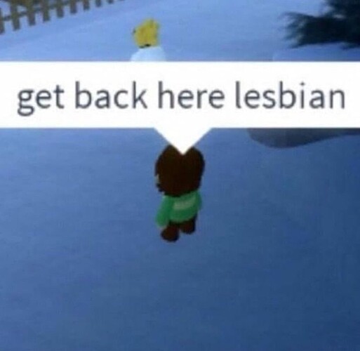 Get back here lesbian