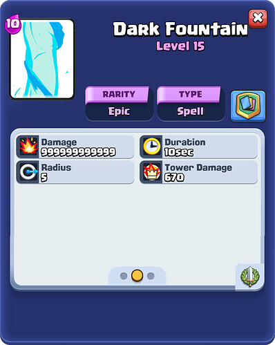 Dark Fountain - Stats