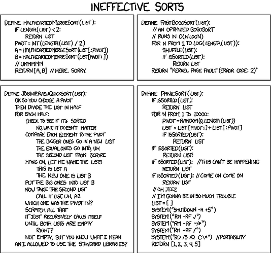 Ineffective Sorts