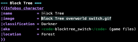 Block Tree infobox screenshot