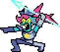 Undyne's Dark World sprite