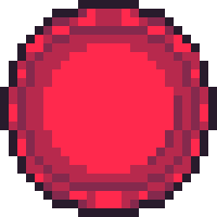 C. Round with its face filed off