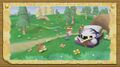 The same scene of Meta Knight with his book from the original Kirby's Return to Dream Land