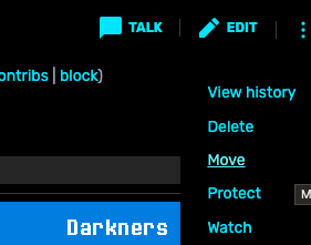 Move highlighted from the Darkners article