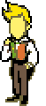 Faceless Flowery standing idle
