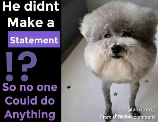 He Didn't Make a Statement