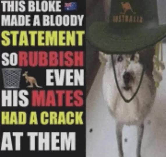 he made a bloody statement so garbage