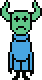 Concept art for the frowning demon.