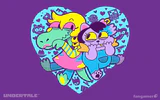 Bratty and Catty design on a women's tank top, "So Hyped Tank" which is sold on Fangamer