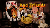 Grillby as he appears in the official Fangamer ad for UNDERTALE Mugs.