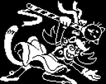 Mad Mew Mew using her magic wand to attack.