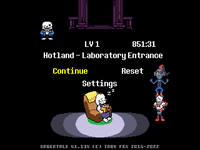 Start menu after befriending Undyne.