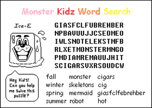 Monster Kidz Word Search screenshot.png