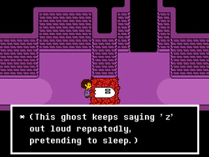 Napstablook screenshot first encounter.png