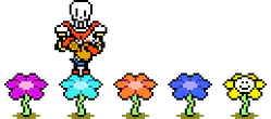 Papyrus overworld watering flowers.gif