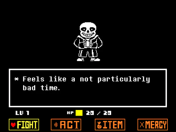 Sans/In battle (10th Anniversary) - The Undertale Wiki