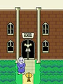 Toriel 和怪物小孩在學校前面