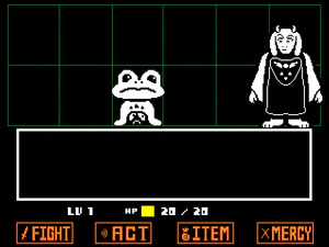 Toriel screenshot staring at Froggit.png