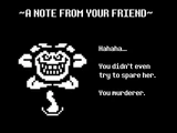 Last page of the Undertale Demo manual if the protagonist killed Toriel.