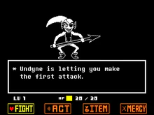 Undyne screenshot faux battle.png