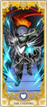 Undyne the Undying's official tarot card as Major Arcana VII, "The Chariot".